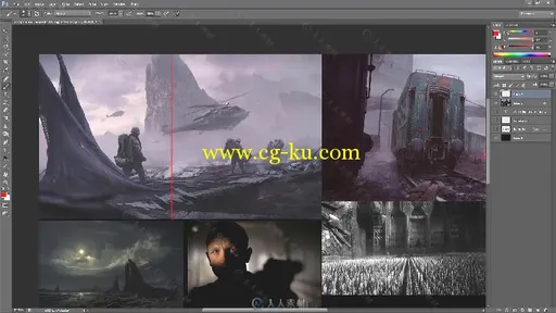 2D概念环境艺术创作视频教程第一季 3DMOTIVE MATTE PAINTING IN PHOTOSHOP VOLUME 1的图片2