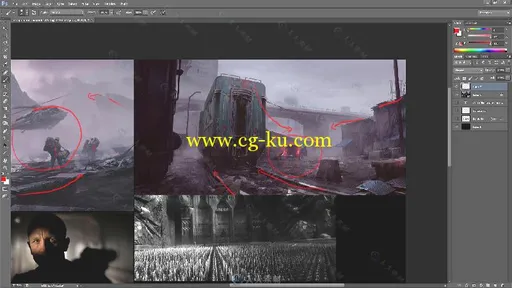 2D概念环境艺术创作视频教程第一季 3DMOTIVE MATTE PAINTING IN PHOTOSHOP VOLUME 1的图片3