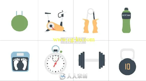 1500个简单平面动画图标LOGO演绎AE模板Videohive Flat Animated Icons Library V.13的图片10