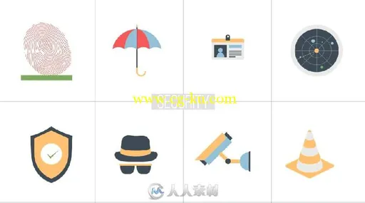 1500个简单平面动画图标LOGO演绎AE模板Videohive Flat Animated Icons Library V.13的图片11