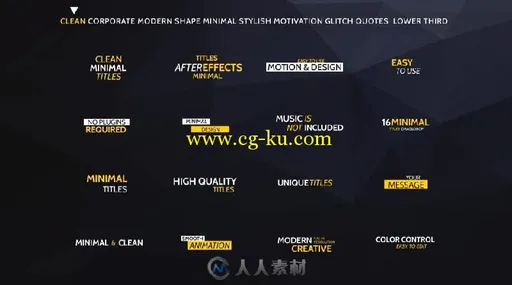 160种不同风格的文字字幕标题动画AE模板 Videohive 160 Titles Pack Different St...的图片12