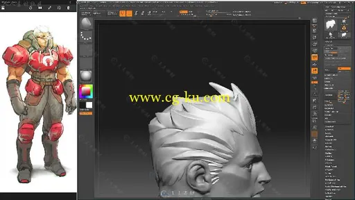 3A级游戏角色完整制作案例视频教程 CUBEBRUSH PBR CHARACTER FOR GAMES的图片10