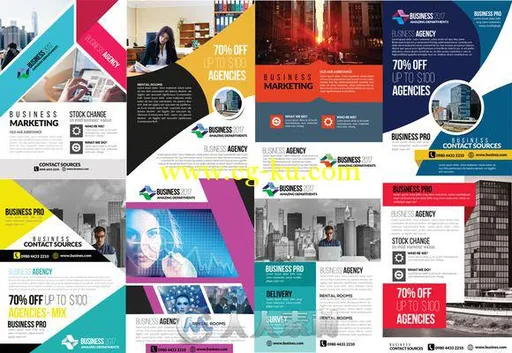 50款商业宣传页PSD模板合辑50 New Business Flyer Bundle的图片3