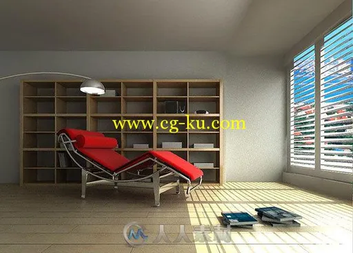 3D书房模型的图片1
