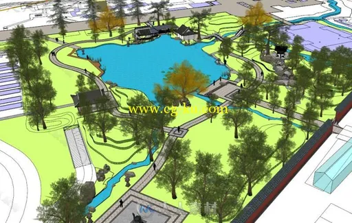 （求加精）sketchup模型 ——80个公园46个广场合计10个G的图片12