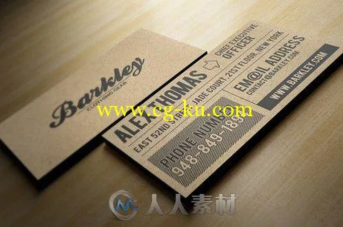 牛皮纸风格商务卡片展示PSD模板Kraft Paper Business Card 811612的图片2