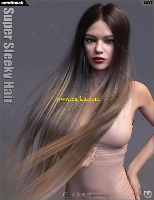 DAZ3D超级真实光滑平顺头发毛发3D模型合辑的图片12