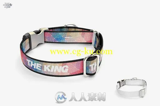 炫彩狗环宠物项圈展示PSD模板Dog Collar Mockup的图片3