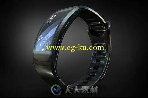 三星gear fit2智能手表展示PSD模板BUNDLE Samsung Gear Fit 2 Mock Up的图片1