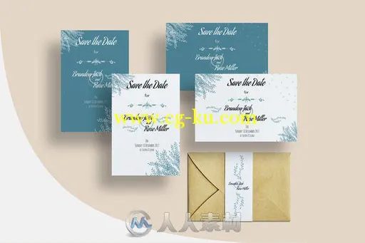 6X4英寸邀请卡片展示PSD模板Invitation Greeting Card Mockups 6x4的图片3