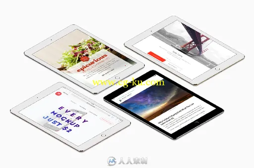 8款IPAD透视展示PSD模板8 perspective iPad Pro mockups的图片1