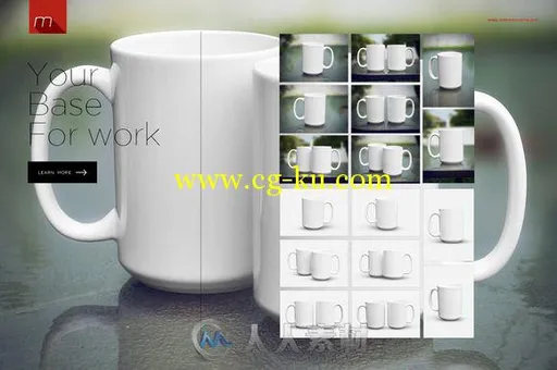 15盎司马克杯展示PSD模板Mug 15 oz Mock-up的图片6