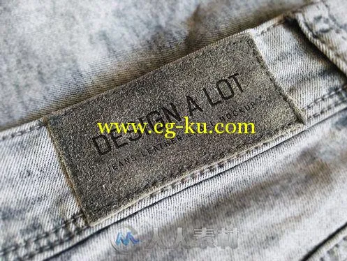牛仔裤标签展示PSD模板Jeans Label Mockup Psd的图片2