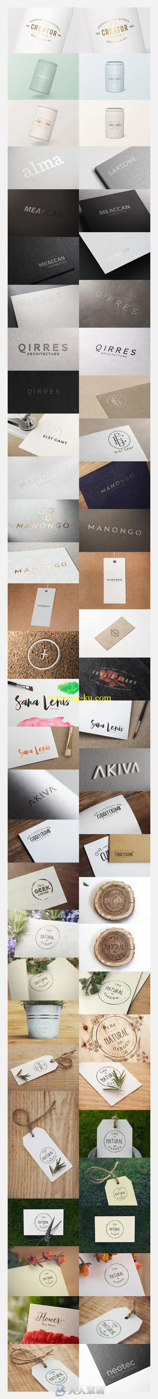 54款文字LOGO合辑展示PSD模板54 Logo Mock Ups - Bundle的图片2