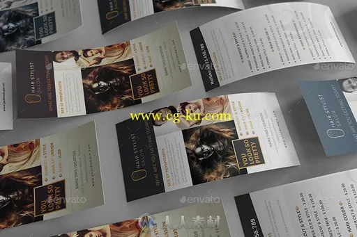 长方形宣传卡片和卡座展示PSD模板Rack Card and Voucher Mockups的图片7