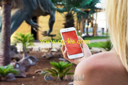 8款iphone6手持场景展示PSD模板8 PSD iPhone 6 Mockups Dino的图片3