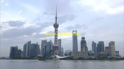 上海东方明珠黄浦江延时视频素材的图片1