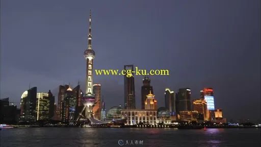 上海东方明珠黄浦江延时视频素材的图片3