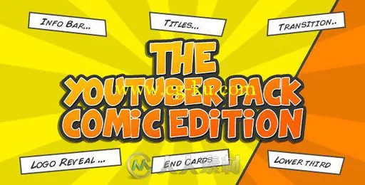 漫画版的YouTuber包AE模板 Videohive The YouTuber Pack - Comic Edition 16575265的图片1