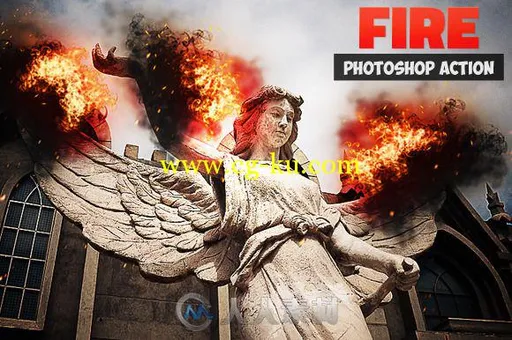 火焰添加特效PS动作Add Fire Photoshop Action的图片3