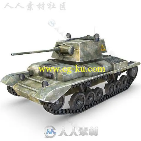 A10巡洋舰Mk II坦克陆地车辆模型Unity3D素材资源的图片1