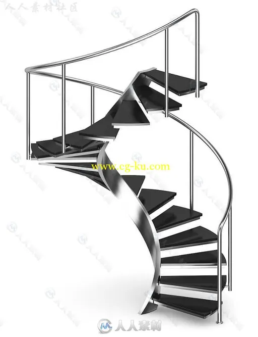 30组楼体室内家具设计3D模型合辑 CGAXIS VOL 42 STAIRS + RENDER SCENE的图片1