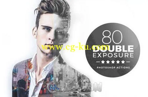 4合1人物肖像处理特效PS动作4 in 1 Photoshop Actions Bundles的图片2