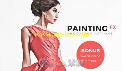 4合1人物肖像处理特效PS动作4 in 1 Photoshop Actions Bundles的图片3
