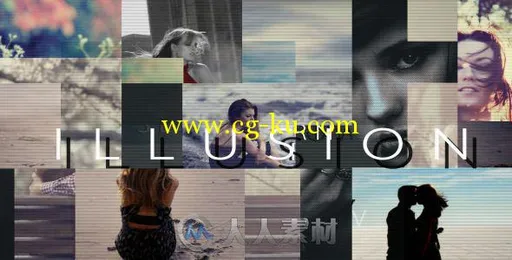 创意多模块快速运动拼接照片幻灯片相册动画AE模板 Videohive Illusion 5533059的图片1