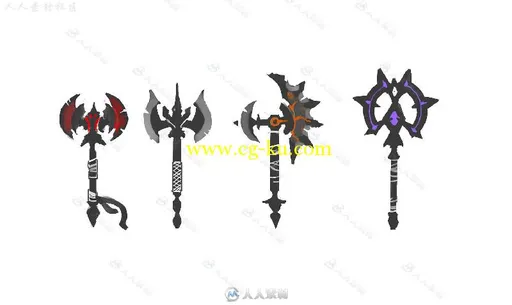 3D-Coat斧头游戏武器实例制作视频教程 CUBEBRUSH 3D HAND-PAINTED WEAPON的图片1