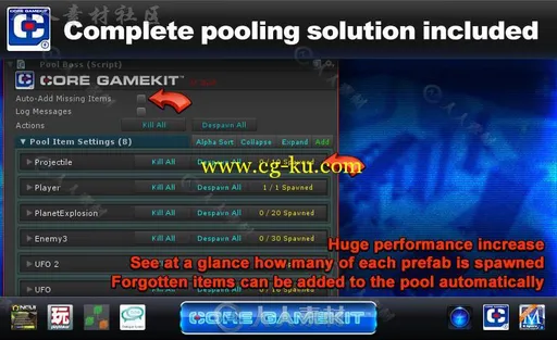 Core GameKit游戏工具编辑器扩充Unity素材资源的图片3