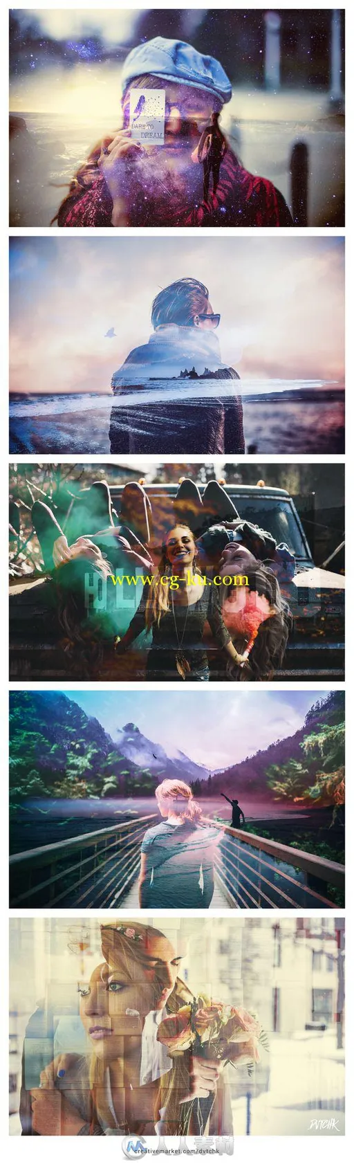 多重影像曝光特效PS动作Hype Multiple Exposure FX的图片3