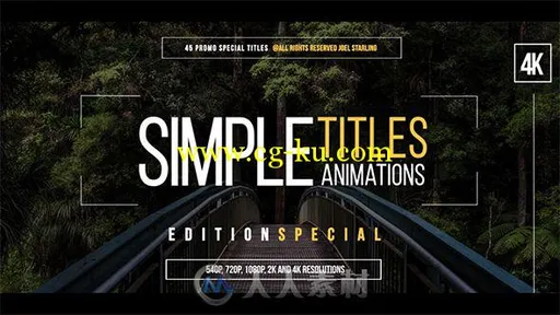 45种简单独特的标题动画AE模板 Videohive 45 Simple Titles(Edition Special)1722...的图片1