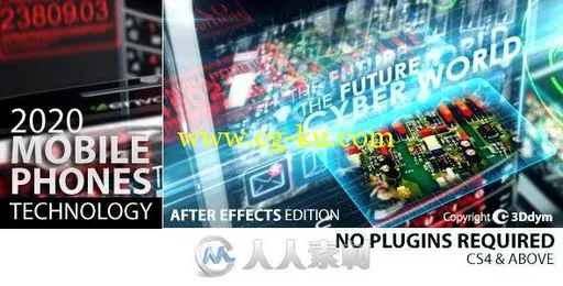 2020年科技手机影像全息投影仪技术展示AE模板Videohive2020 Mobile Phones Techno...的图片1