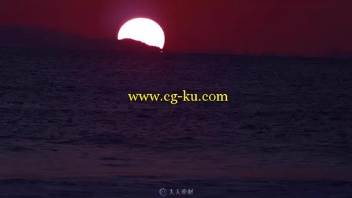海岸上太阳落下视频素材的图片1
