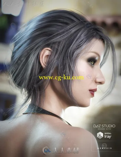 9个美丽的法国扭发颜色3D模型合辑的图片3