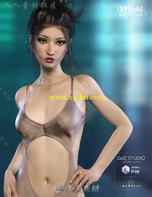 超逼真的清纯美女3D模型合辑的图片3