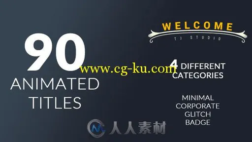 90个优秀的文字字幕标题动画AE模板 Videohive 90 Animated Titles 18205129的图片1