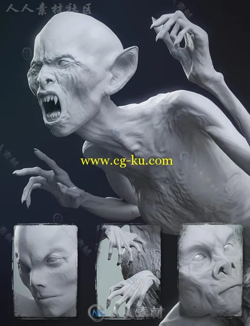 恐怖的不死生物女性3D模型合辑的图片1