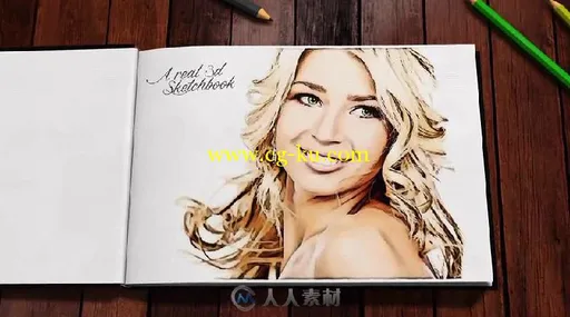 创意3D书籍上画出人物AE模板 Videohive Sketchbook 15941656的图片5