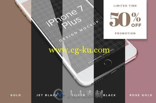 iphone7plus高清展示PSD模板iPhone 7 Plus Design Mockup的图片2