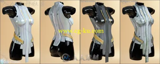 未来女性时尚科幻的服装3D模型合辑的图片12
