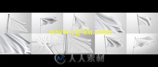 10款真实3D旗帜展示第二版PSD模板10 Realistic 3D Flag Mock Ups v.2 498579的图片1