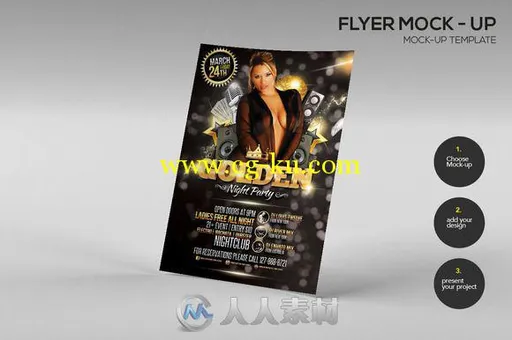 5款A4尺寸音乐宣传海报PSD模板A4 Flyer Mock up template 5 PSD的图片2