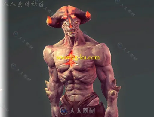 火灾恶魔生物角色模型Unity3D素材资源的图片1