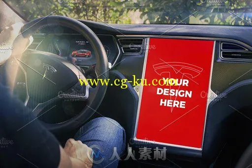 15款特斯拉车内手持苹果产品展示PSD模板15 Tesla Mockups iPhone 7 SE iPad的图片8