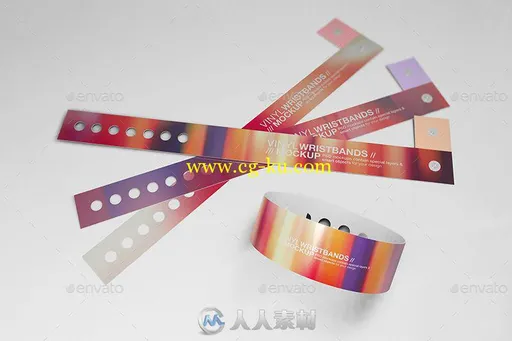 炫彩腕带展示PSD模板vinyl-wristbands-mockup-18302015的图片1