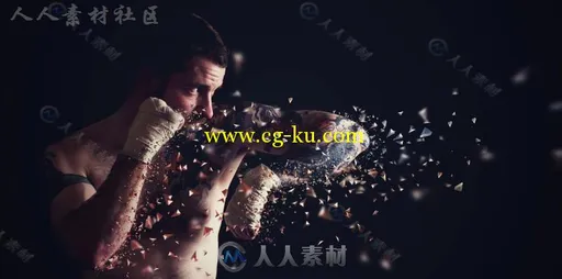 3D破碎多边形分散效果PS动作的图片3