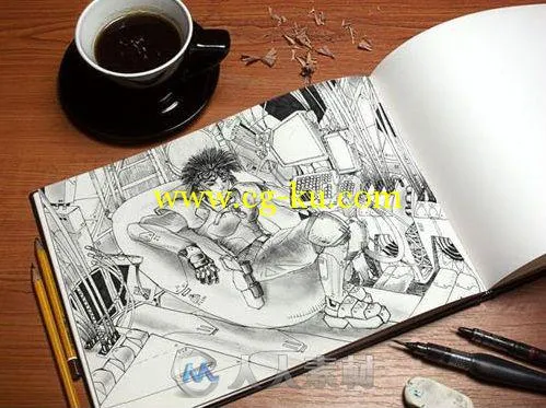 4款绘画笔记本展示PSD模板4.Sketchbook.PSD.MockUp.121116的图片2