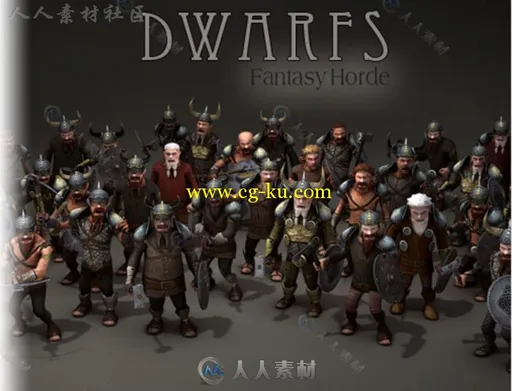 部落小矮人幻想人形生物角色模型Unity3D素材资源的图片1